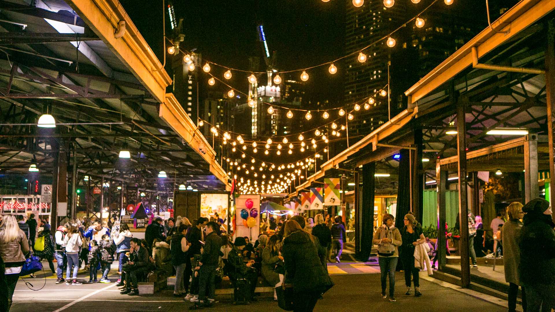 Queen Victoria Winter Night Market 2018 Melbourne Concrete